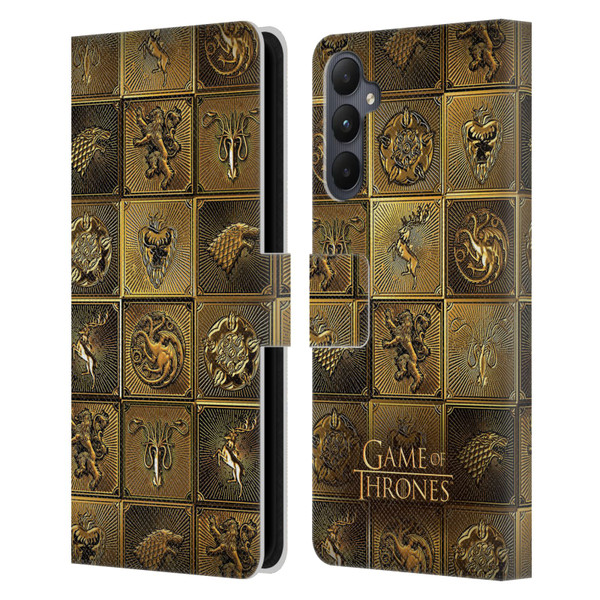 HBO Game of Thrones Golden Sigils All Houses Leather Book Wallet Case Cover For Samsung Galaxy A05s