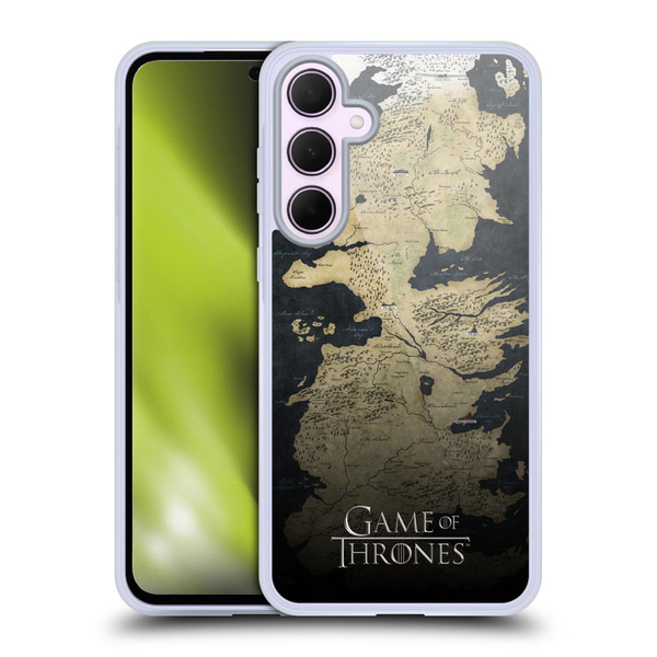 HBO Game of Thrones Key Art Westeros Map Soft Gel Case for Samsung Galaxy A35 5G