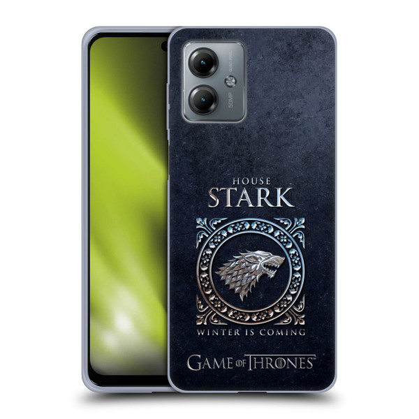 HBO Game of Thrones Metallic Sigils Stark Soft Gel Case for Motorola Moto G14