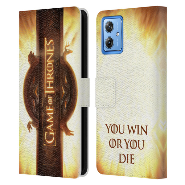 HBO Game of Thrones Key Art Opening Sequence Leather Book Wallet Case Cover For Motorola Moto G54 5G