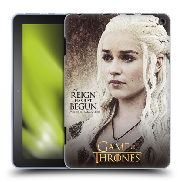 HBO Game of Thrones Character Quotes Daenerys Targaryen Soft Gel Case for Amazon Fire HD 8/Fire HD 8 Plus 2020