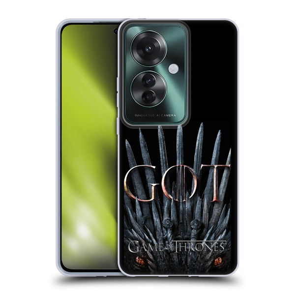 HBO Game of Thrones Season 8 Key Art Dragon Throne Soft Gel Case for OPPO Reno11 F 5G / F25 Pro 5G