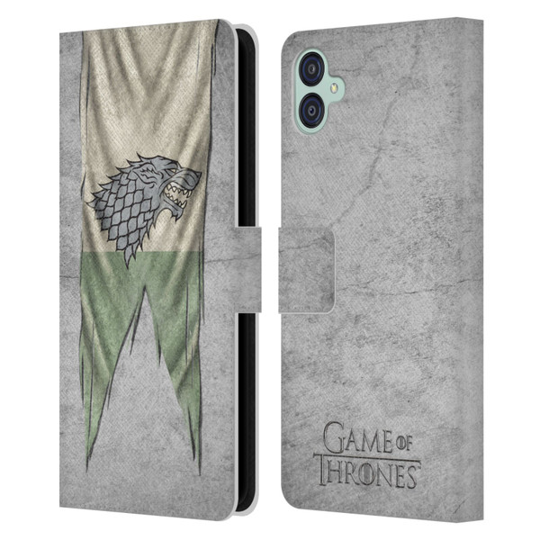HBO Game of Thrones Sigil Flags Stark Leather Book Wallet Case Cover For Samsung Galaxy M04 5G / A04e