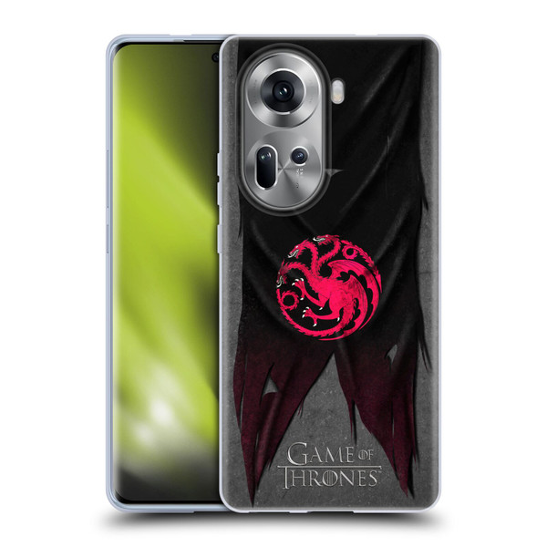 HBO Game of Thrones Sigil Flags Targaryen Soft Gel Case for OPPO Reno11