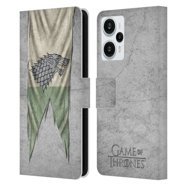 HBO Game of Thrones Sigil Flags Stark Leather Book Wallet Case Cover For Xiaomi Redmi Note 12T