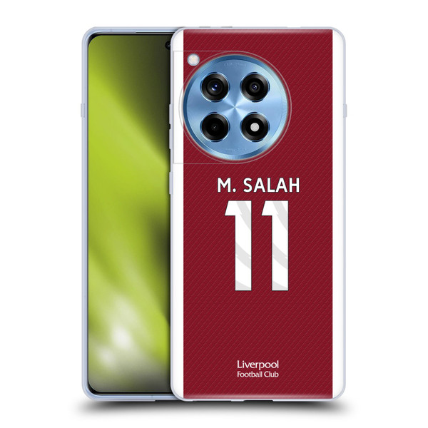 Liverpool Football Club 2023/24 Players Home Kit Mohamed Salah Soft Gel Case for OnePlus 12R