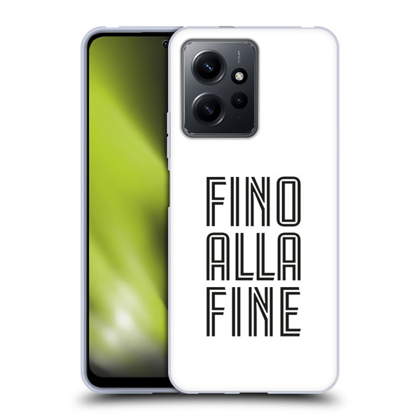 Juventus Football Club Type Fino Alla Fine White Soft Gel Case for Xiaomi Redmi Note 12 4G