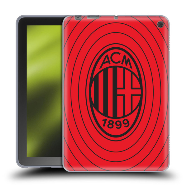 AC Milan Art Red And Black Soft Gel Case for Amazon Fire HD 8/Fire HD 8 Plus 2020