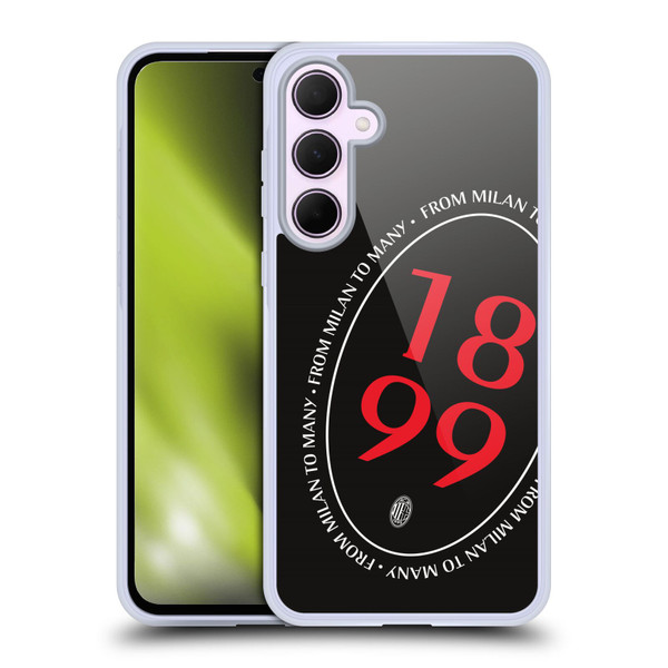 AC Milan Art 1899 Oversized Soft Gel Case for Samsung Galaxy A35 5G
