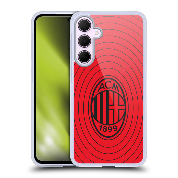 AC Milan Art Red And Black Soft Gel Case for Samsung Galaxy A35 5G