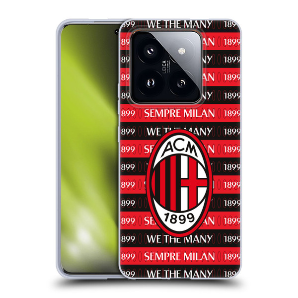 AC Milan Art Milan 1899 Soft Gel Case for Xiaomi 14 Pro