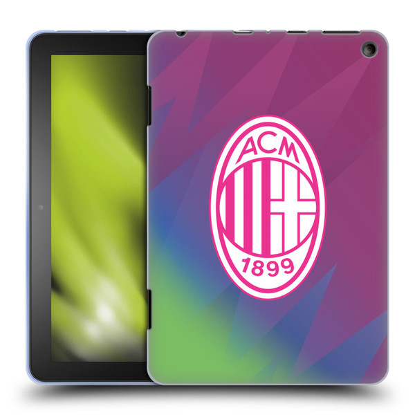 AC Milan 2023/24 Crest Kit Third Soft Gel Case for Amazon Fire HD 8/Fire HD 8 Plus 2020