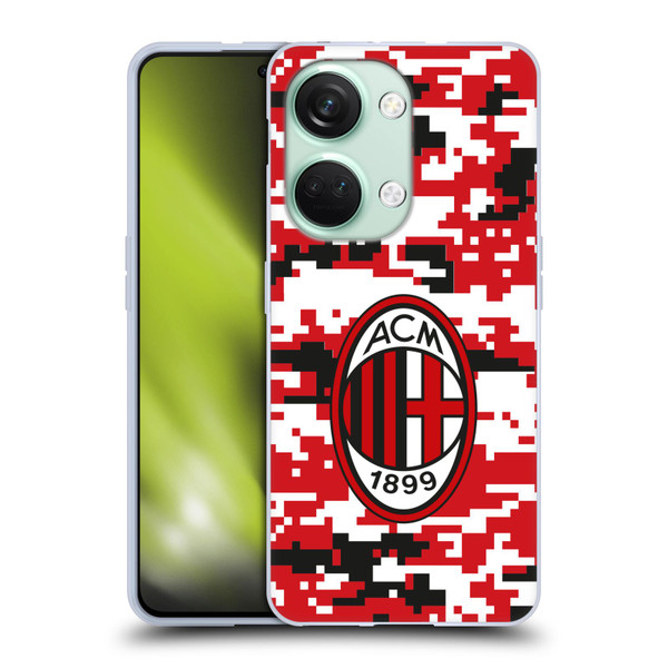 AC Milan Crest Patterns Digital Camouflage Soft Gel Case for OnePlus Nord 3 5G