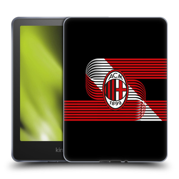 AC Milan Crest Patterns Diagonal Soft Gel Case for Amazon Kindle Paperwhite 5 (2021)