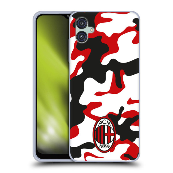 AC Milan Crest Patterns Camouflage Soft Gel Case for Samsung Galaxy M04 5G / A04e