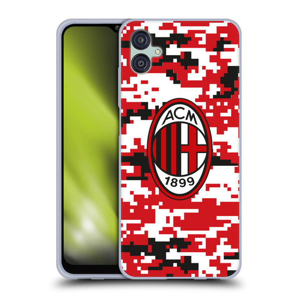 AC Milan Crest Patterns Digital Camouflage Soft Gel Case for Samsung Galaxy M04 5G / A04e