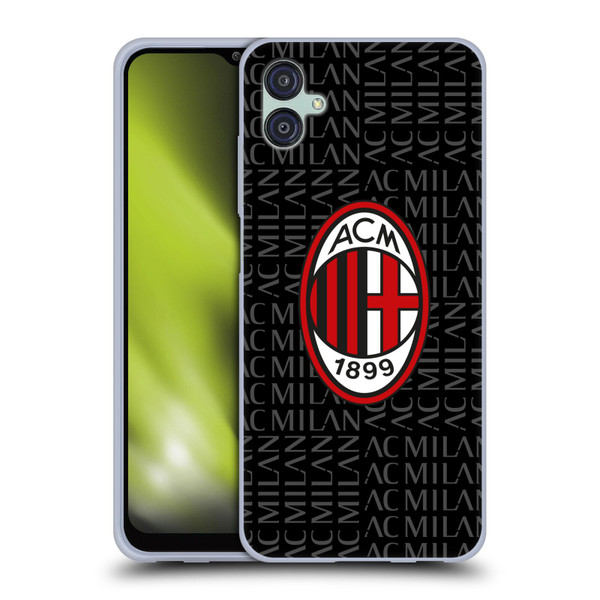 AC Milan Crest Patterns Red And Grey Soft Gel Case for Samsung Galaxy M04 5G / A04e