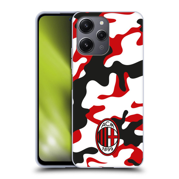 AC Milan Crest Patterns Camouflage Soft Gel Case for Xiaomi Redmi 12