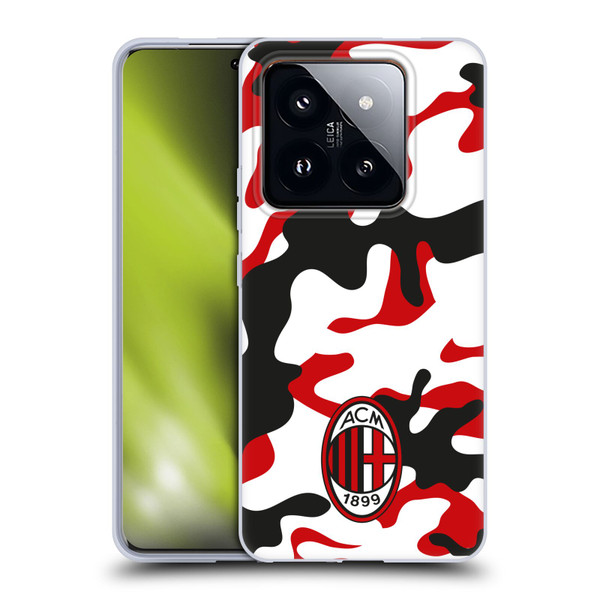 AC Milan Crest Patterns Camouflage Soft Gel Case for Xiaomi 14 Pro