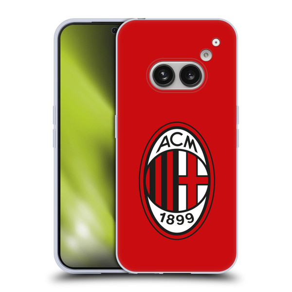 AC Milan Crest Full Colour Red Soft Gel Case for Nothing Phone (2a)