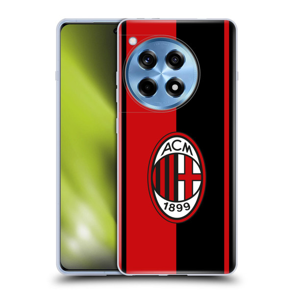 AC Milan Crest Red And Black Soft Gel Case for OnePlus 12R