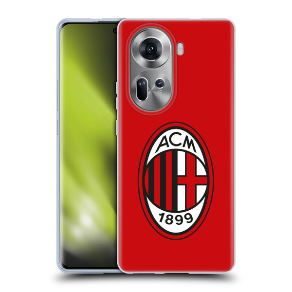AC Milan Crest Full Colour Red Soft Gel Case for OPPO Reno11