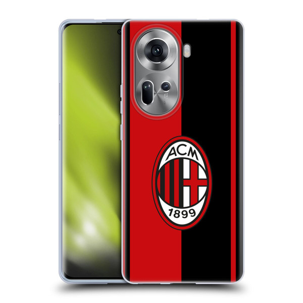 AC Milan Crest Red And Black Soft Gel Case for OPPO Reno11