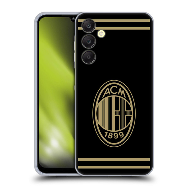 AC Milan Crest Black And Gold Soft Gel Case for Samsung Galaxy A25 5G