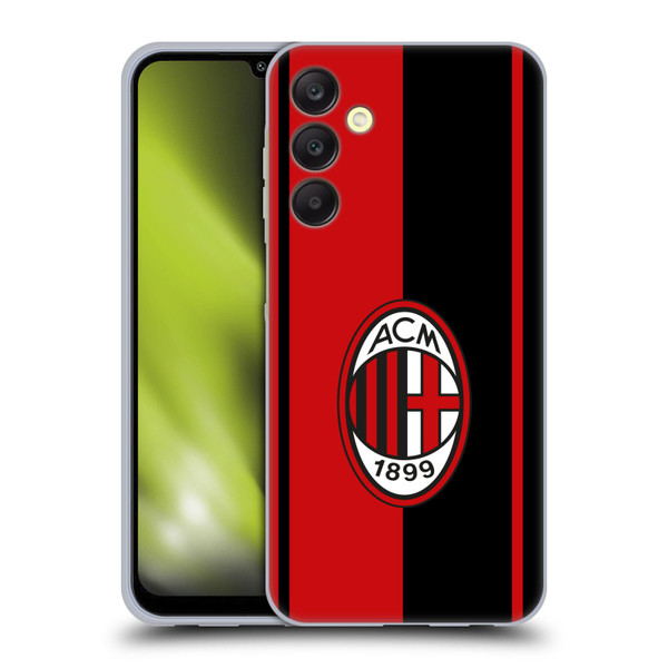 AC Milan Crest Red And Black Soft Gel Case for Samsung Galaxy A25 5G