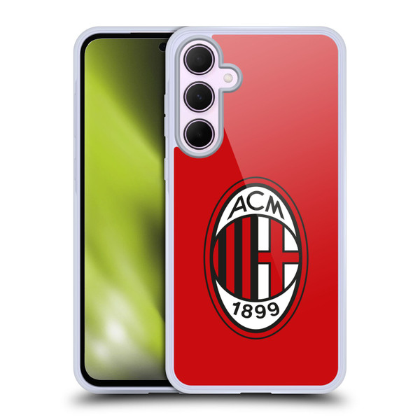 AC Milan Crest Full Colour Red Soft Gel Case for Samsung Galaxy A35 5G