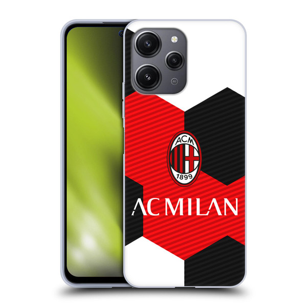 AC Milan Crest Ball Soft Gel Case for Xiaomi Redmi 12