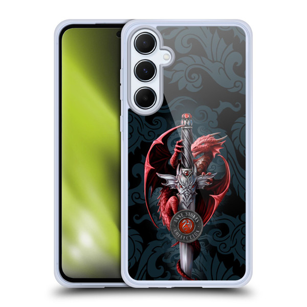 Anne Stokes Dragons Dagger Soft Gel Case for Samsung Galaxy A55 5G