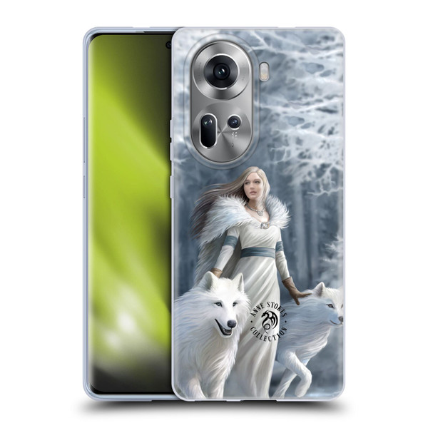 Anne Stokes Wolves Winter Guardians Soft Gel Case for OPPO Reno11