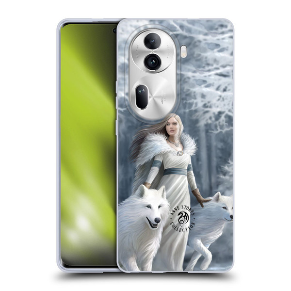Anne Stokes Wolves Winter Guardians Soft Gel Case for OPPO Reno11 Pro