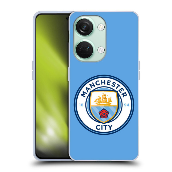 Manchester City Man City FC Badge Blue Full Colour Soft Gel Case for OnePlus Nord 3 5G