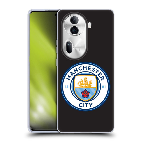 Manchester City Man City FC Badge Black Full Colour Soft Gel Case for OPPO Reno11 Pro