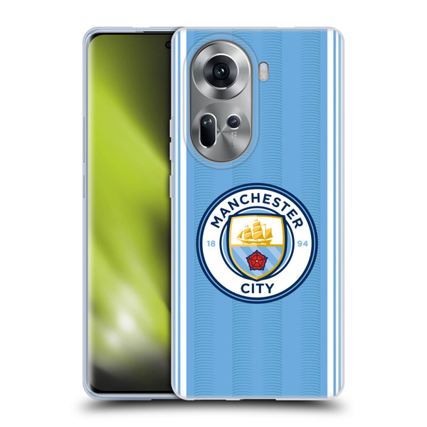 Manchester City Man City FC 2023/24 Badge Kit Home Soft Gel Case for OPPO Reno11