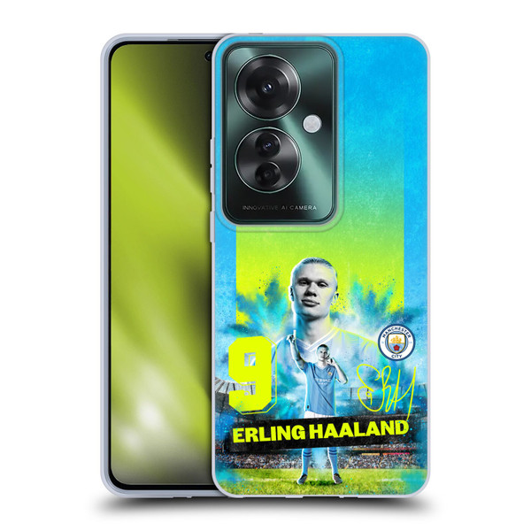 Manchester City Man City FC 2023/24 First Team Erling Haaland Soft Gel Case for OPPO Reno11 F 5G / F25 Pro 5G