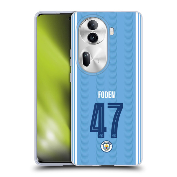 Manchester City Man City FC 2023/24 Players Home Kit Phil Foden Soft Gel Case for OPPO Reno11 Pro