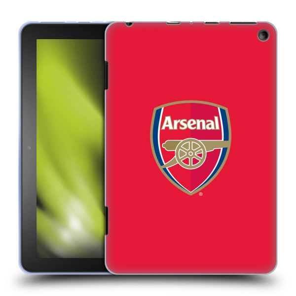 Arsenal FC Crest 2 Full Colour Red Soft Gel Case for Amazon Fire HD 8/Fire HD 8 Plus 2020
