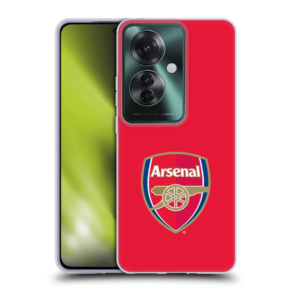 Arsenal FC Crest 2 Full Colour Red Soft Gel Case for OPPO Reno11 F 5G / F25 Pro 5G