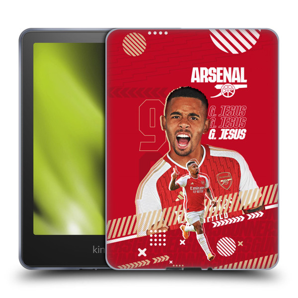 Arsenal FC 2023/24 First Team Gabriel Jesus Soft Gel Case for Amazon Kindle Paperwhite 5 (2021)