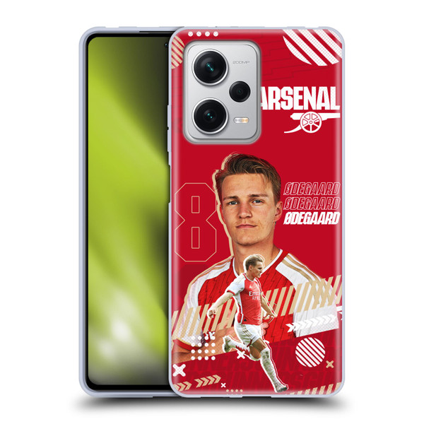 Arsenal FC 2023/24 First Team Martin Ødegaard Soft Gel Case for Xiaomi Redmi Note 12 Pro+ 5G