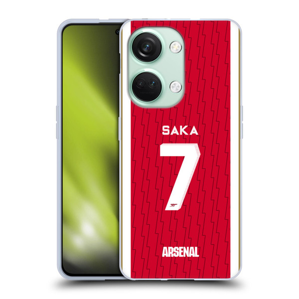 Arsenal FC 2023/24 Players Home Kit Bukayo Saka Soft Gel Case for OnePlus Nord 3 5G