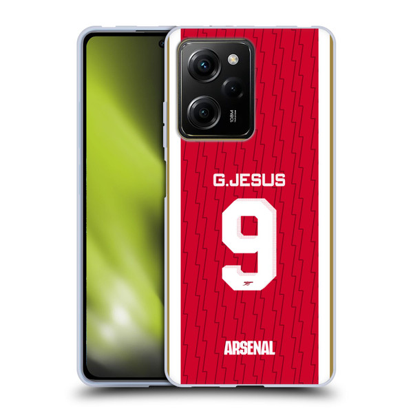 Arsenal FC 2023/24 Players Home Kit Gabriel Jesus Soft Gel Case for Xiaomi Redmi Note 12 Pro 5G