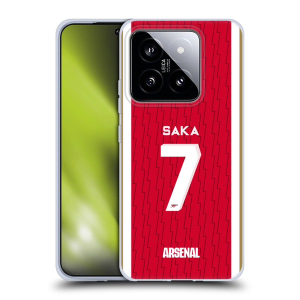 Arsenal FC 2023/24 Players Home Kit Bukayo Saka Soft Gel Case for Xiaomi 14