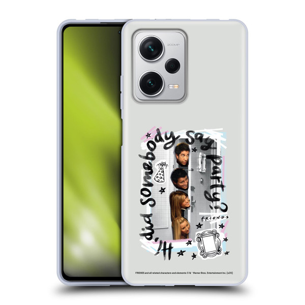 Friends TV Show Doodle Art Somebody Say Party Soft Gel Case for Xiaomi Redmi Note 12 Pro+ 5G