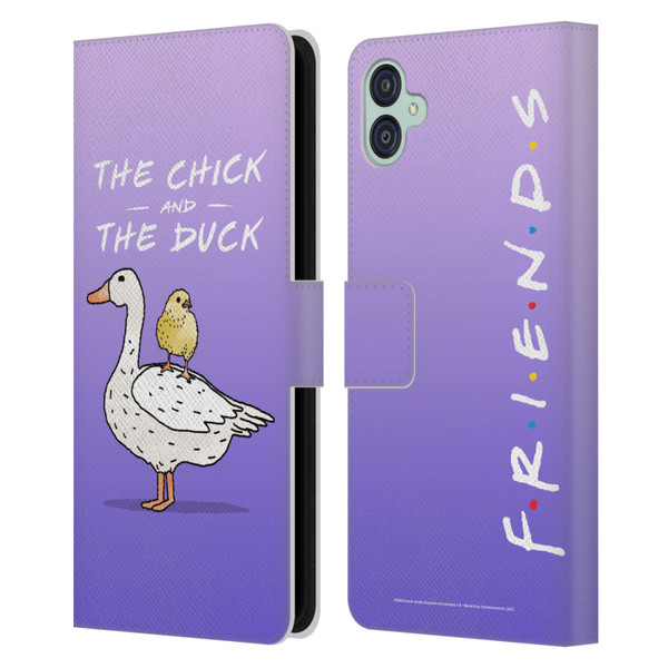Friends TV Show Key Art Chick And Duck Leather Book Wallet Case Cover For Samsung Galaxy M04 5G / A04e