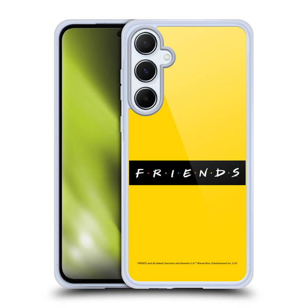 Friends TV Show Logos Pattern Soft Gel Case for Samsung Galaxy A55 5G
