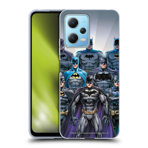 Batman DC Comics Iconic Comic Book Costumes Through The Years Soft Gel Case for Xiaomi Redmi Note 12 5G